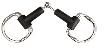 Eggbutt Gag Bit Rubber Jointed