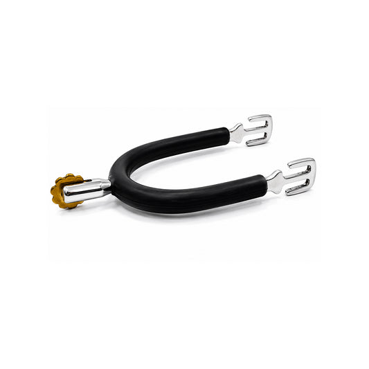 VIP Rubber Spurs, Teeth Rowel Brass