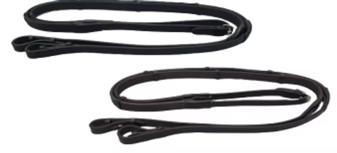 Rubber Rein with Leather Stops