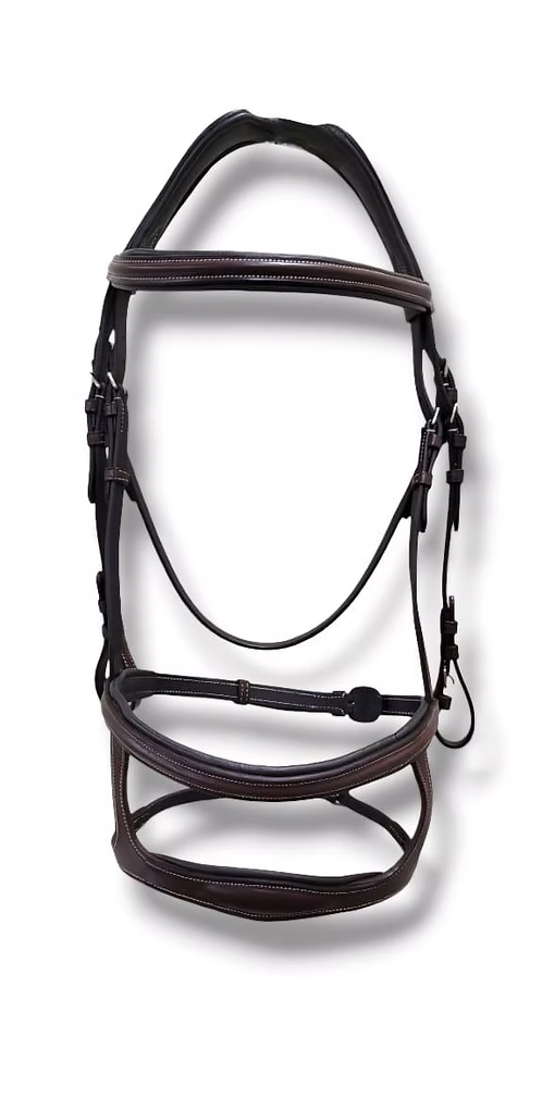 Dyon Double NoseBand Bridle With Reins