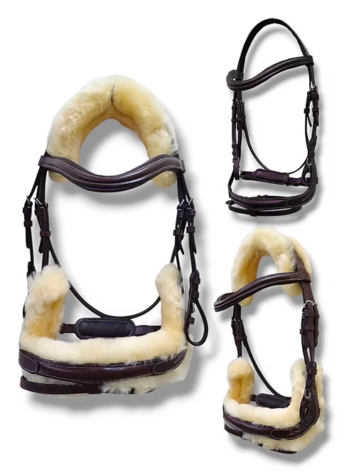 Fur Bridle With Fancy Stitching