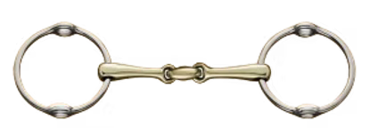 Gag Bit with German Silver Mouth and Bulb Link