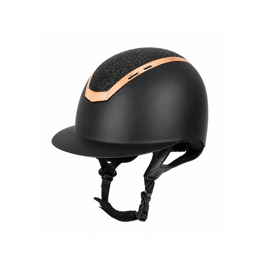 EH Helmet Black Rose Gold Glitter
